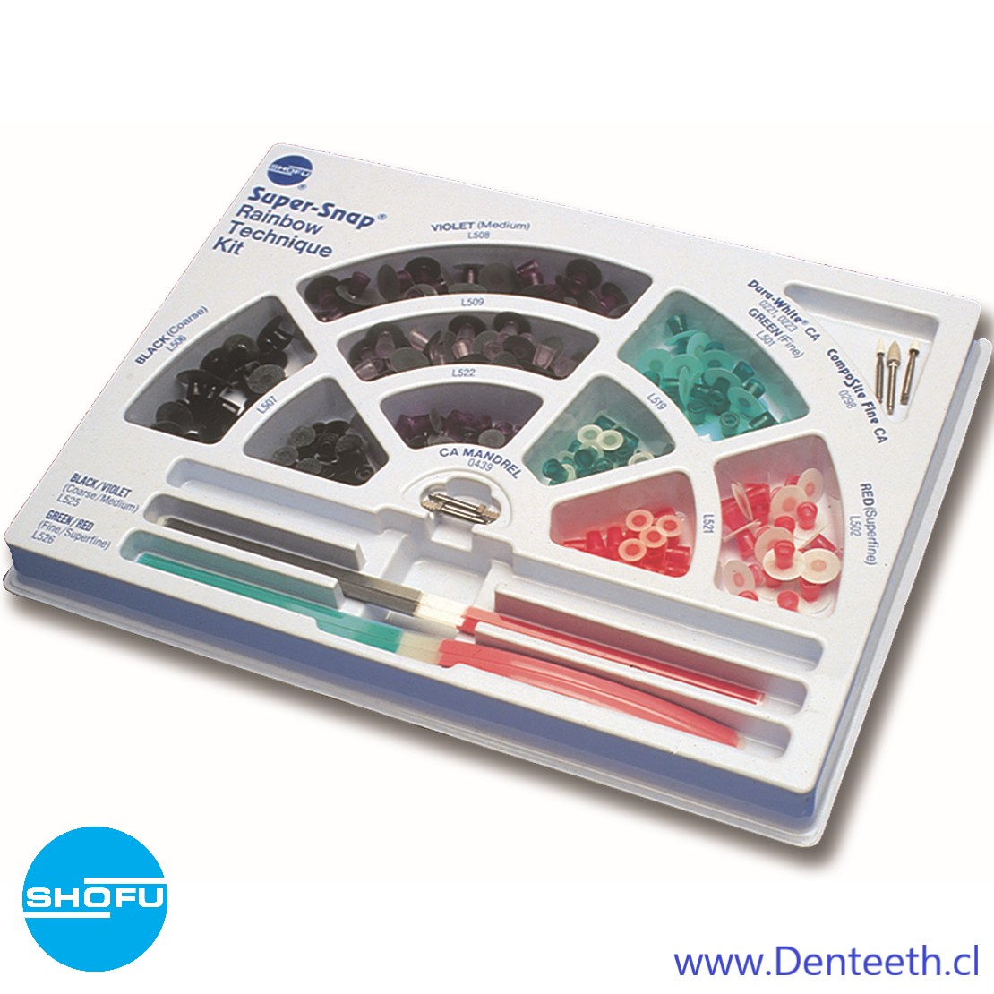 Denteeth Discos Super Snap Rainbow Technic Shofu